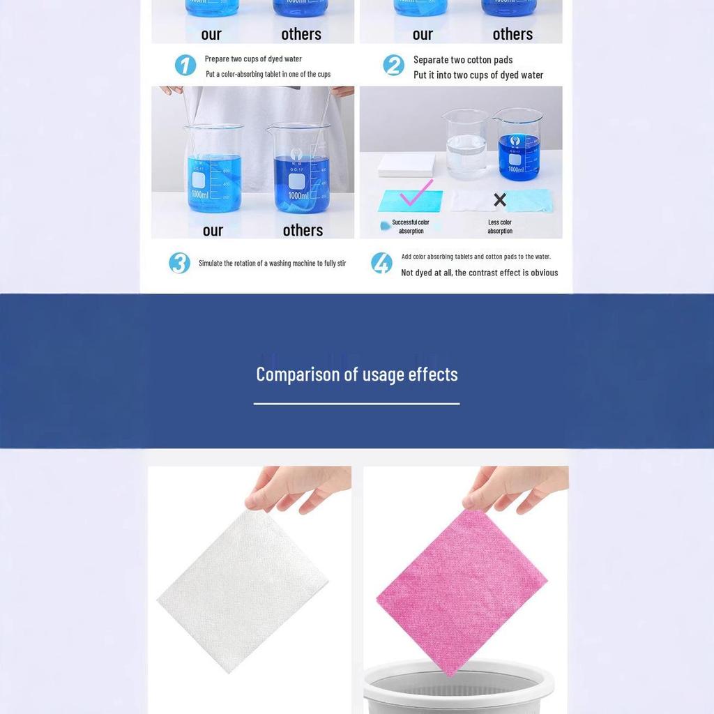 Anti-Bleed Color Absorbing Laundry Sheets - Prevent Stains for Mixed Washes, Family Pack