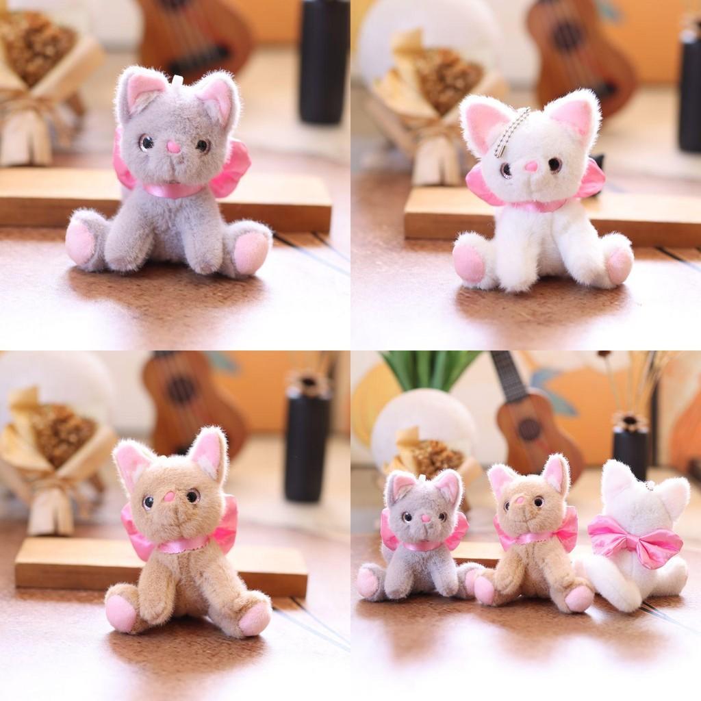 Bowknot Cat Plush Doll Pendant With Soft Material For Kids Room Decor And Gifts