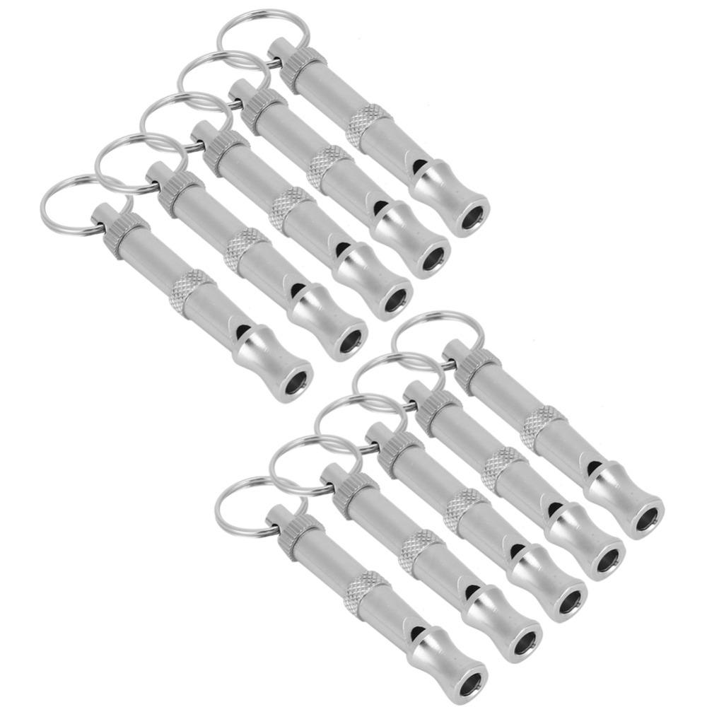 10PCS Metal Dog Training Device Frequency Adjustable Compact Pet Sound Training Tool Portable Smooth Surface