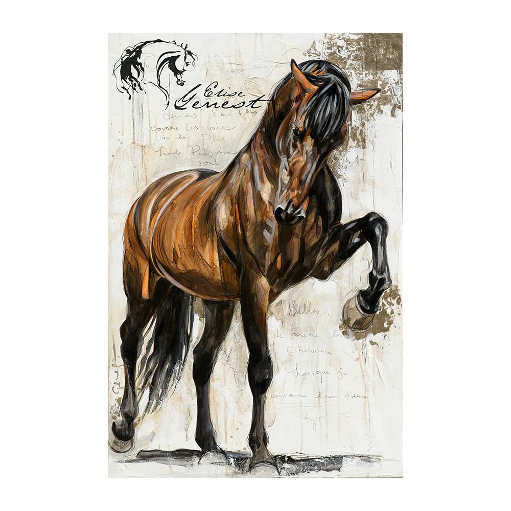Handsome Horse Painting Canvas Poster Animals Wall Art Pictures for Living Room Bedroom Playroom Modern Home Decor