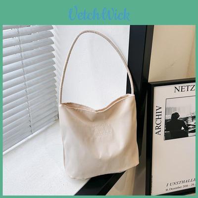 Chic Nylon Bucket Bag For Women Trendy Street Style Handbag With Magnetic Closure