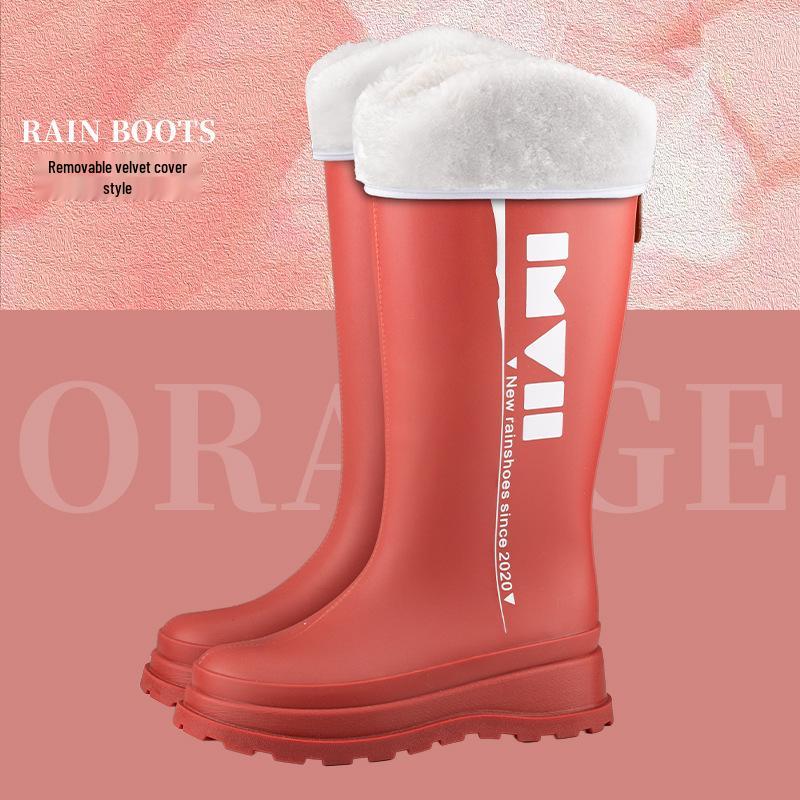 Damen Hohe Rutschfeste Gummistiefel - Wasserdichte Gummischuhe für Alle Jahreszeiten