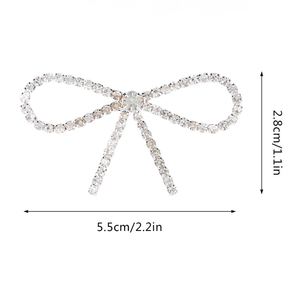 10 Stück Funkelnder Strass-Schleifen-Broschen-Pin Vintage Schleifenknoten Krallenketten-Pin Strass-Brosche Für Damen