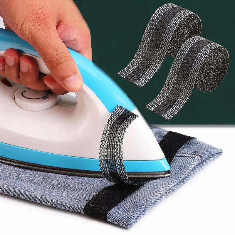 DIY Sewing Fabric Self-Adhesive Pants Paste Iron On Pants Edge Shorten Repair Pants for Jean Clothing and Jean Pants Apparel