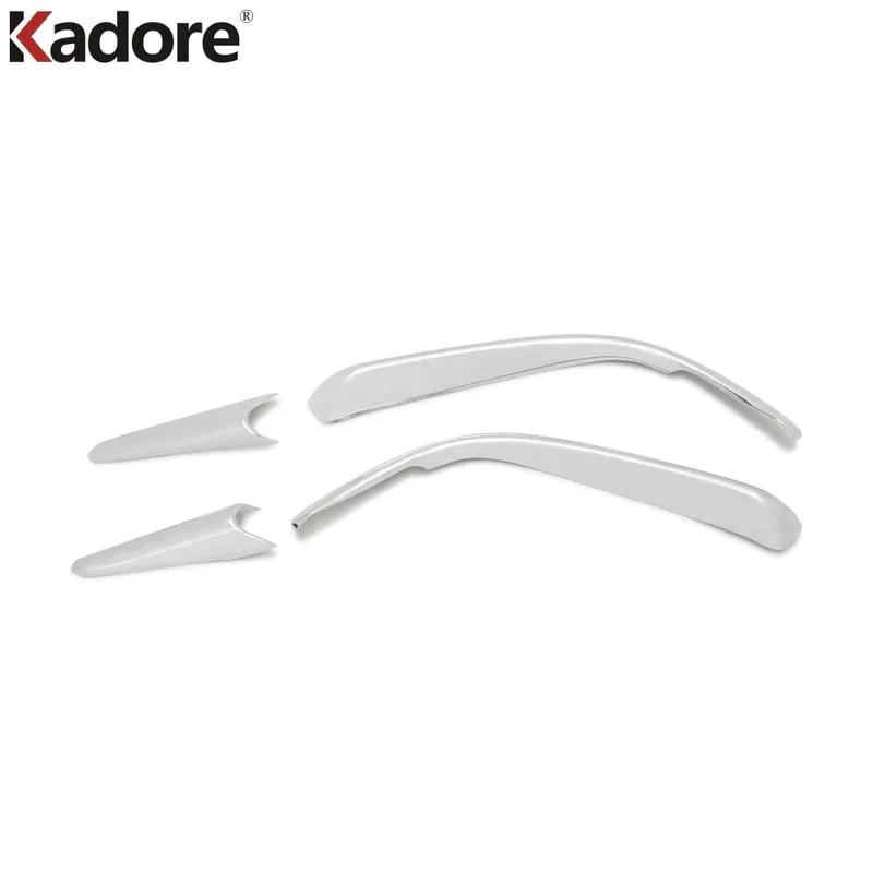 Front Fog Light Lamp Eyebrow Cover Trim For Mazda 3 Axela 2017 2018 Chrome Car Head Foglight Foglamp Eyelid Strip Accessories