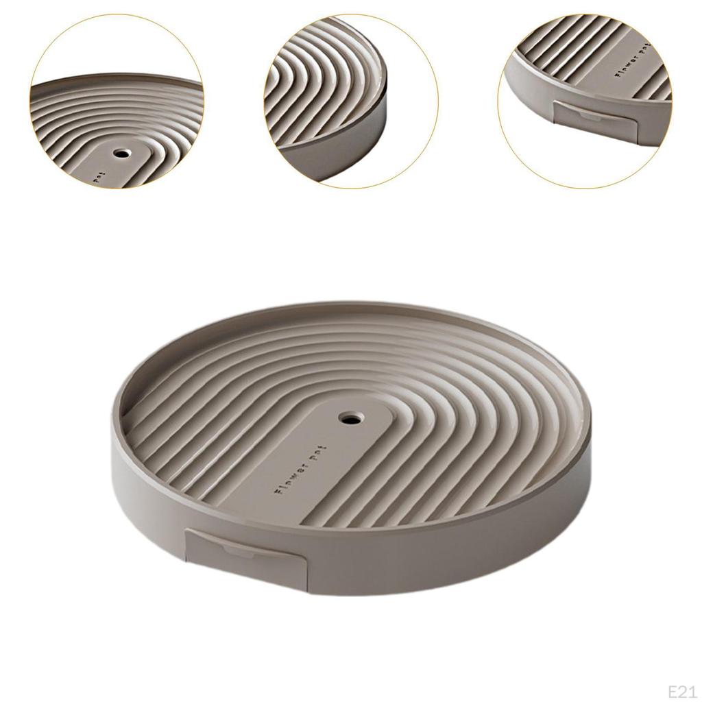 Supporto per Vaso da Fiori con 4 Ruote Nascoste, Carrello Rotondo per Piante da Giardino, Interni,