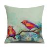 Watercolor Bird Cushion Cover Pillowcase Home Decor Office Sofa Pillowcase Home Decor Pillowcase