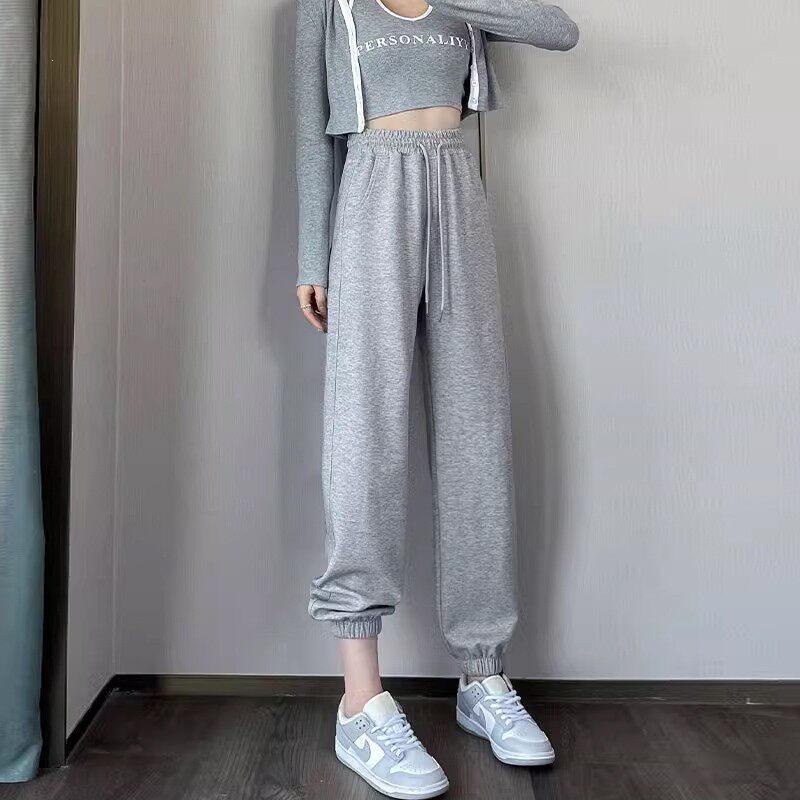 

Women s Grey Cotton Casual Ankle-Tied Joggers Small серый