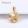 18K Real Gold Plated Butterfly Pendant DIY Necklace Making Accessories,Natural Shell Square Charms  Accessory DIY Jewelry Crafts