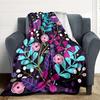 1pc Floral Fantasy Print Blanket   Lightweight Flannel Throw Blanket For Sofa, Bed, Living Room, Office, Outdoor Travel, Camping