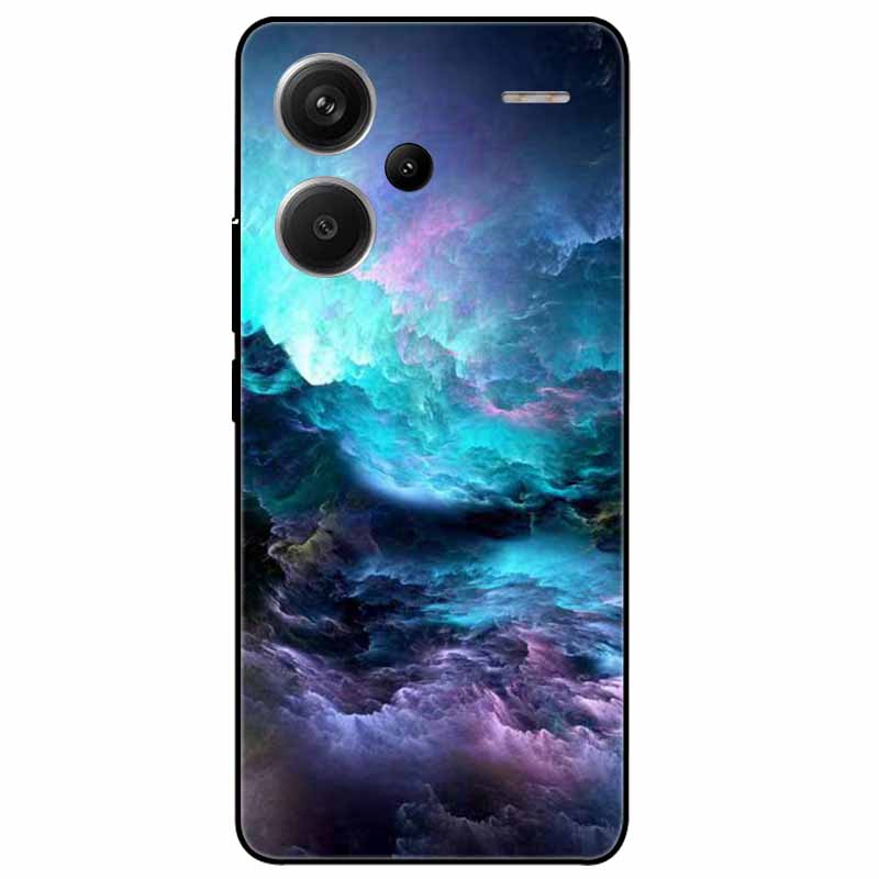 For Redmi Note 13 Pro Plus 5G Pro+ Case Soft Black Painted Cats TPU Funda For Xiaomi Redmi Note 13 Pro 5G Note13 Silicone Cover