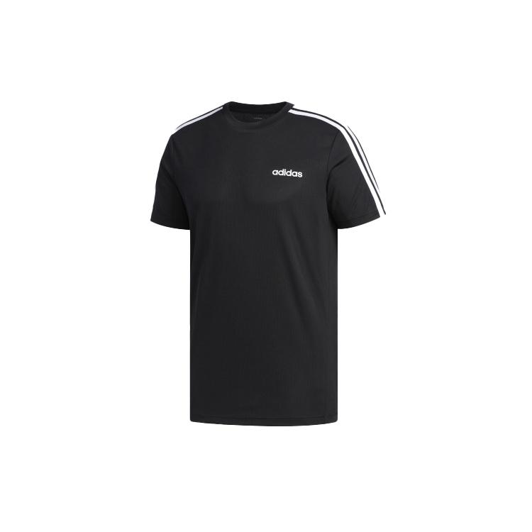 adidas Stripe Logo Alphabet Short Sleeve Black Men s FL0349 S