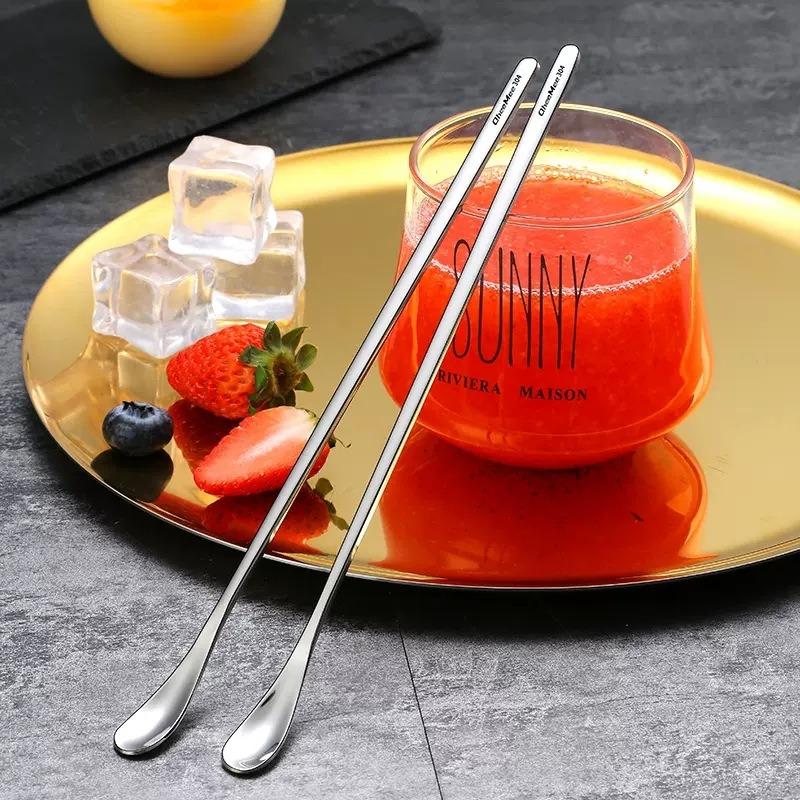 304 Edelstahl Langstiel Kaffeelöffel Eis Dessert Tee Rührlöffel Für Picknick Küchenzubehör Barwerkzeuge
