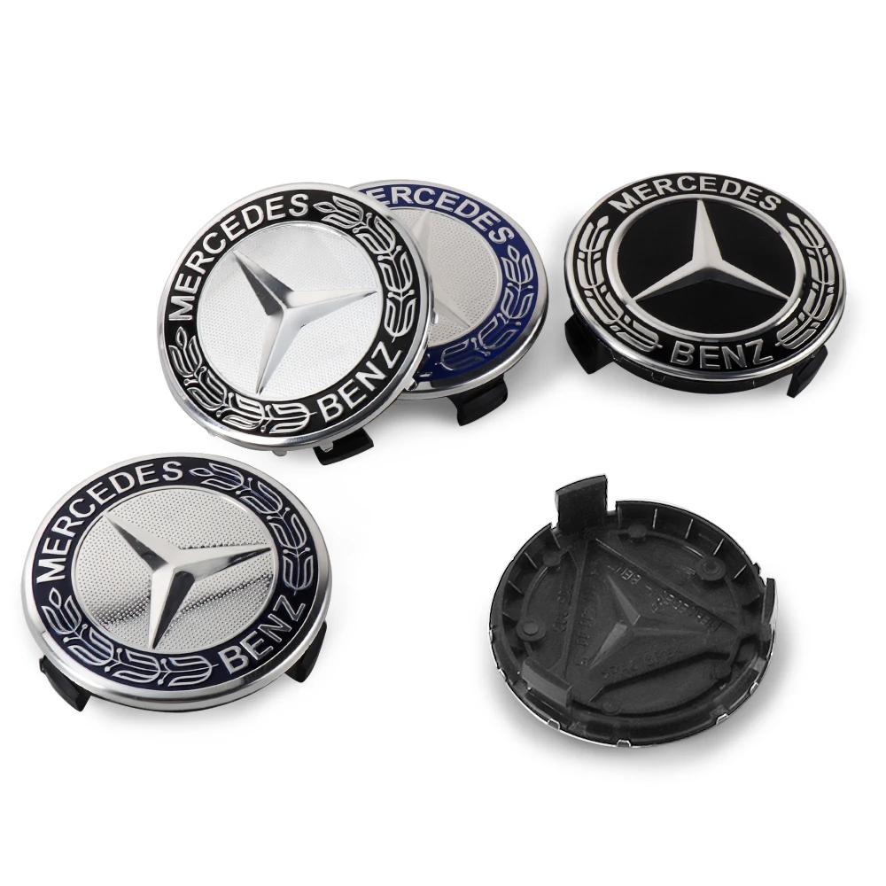 AMG W220 For Benz Hot 4pcs 75MM Car Wheel Center Covers Hub Caps Replacement For Mercedes Benz A E C G R S Class AMG W204 W212 A