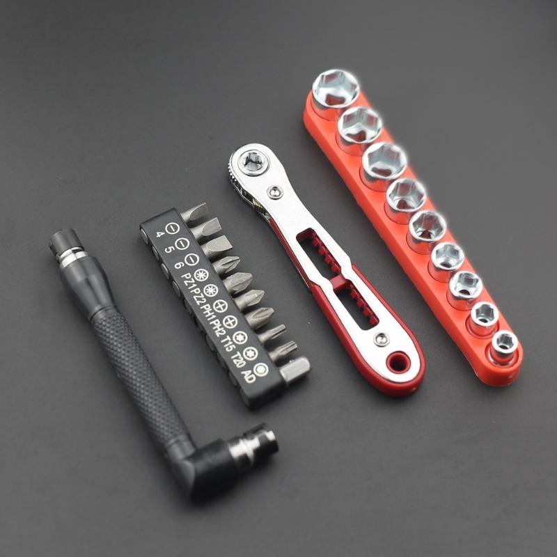 Double‑way Ratchet Screwdriver Set Right Angle Offset Socket Wrench Hand Repair Tool For Narrow Space