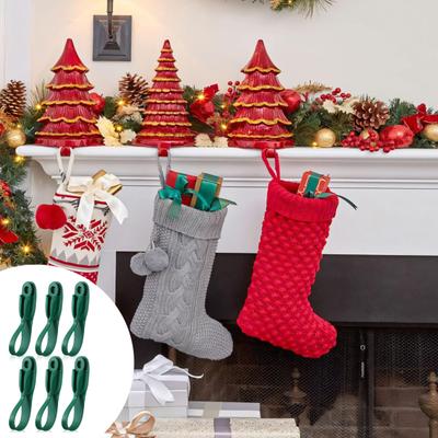 Christmas Wreath Hangers Mantel Garland Hooks Adhesive Christmas Stockings Hangers Reusable Wreath Hooks for Fireplace Stairways Banister