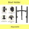 Metal Dog Bowl Holder Pet Dogs Cat Bowl Stand Adjustable Width Height Protect Cervical Spine Bowls Rack Pets Product Supplies