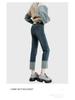 Petite Women's Stretchy High-Waisted Cigarette Pants – Autumn/Winter 2023 Flattering Narrow Leg Straight Jeans