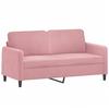 Vidaxl 2-Osobowa Sofa Z Poduszkami, Różowa, 140 Cm, Aksamit