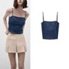 Spring and Summer New Women's Clothing Sexy Sexy Short Tube Top Camisole Denim Tops 6929003