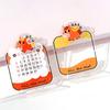 2026 Card Inser 2D Acrylic Desktop Calendar Cartoon Cute Pony Office School Bookmarks  Clips Decorative 2026  Year Gift