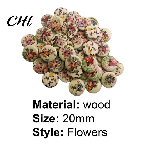 DIY 50Pcs Buttons Eco-friendly Vintage Wear Painted Resistant Sewing for Indoor