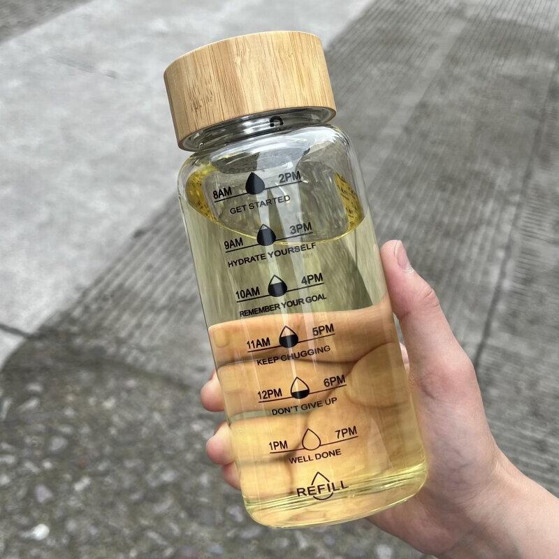 ZISIZ High Borosilicate Glass Water Bottle