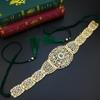Gold Color Women Rope Belt Crystal Waist Belt Hand Tassels Rope Chain Bride Wedding Jewelry