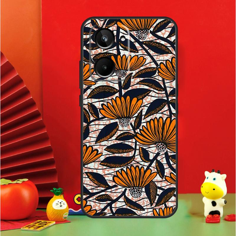 African Style Fabric Print For Realme 10 11 12 13 14 Pro Plus 15 GT7 Pro GT6 C65 C67 C63 C61 C55 C51 C53 C35 C75 Case