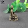 Antike Bronze Guanyin Bodhisattva Buddha Statue Ornamente Neuer Stil Kleine Kupfer Buddhas Miniaturen Figuren Heimwerkkunst Dekor