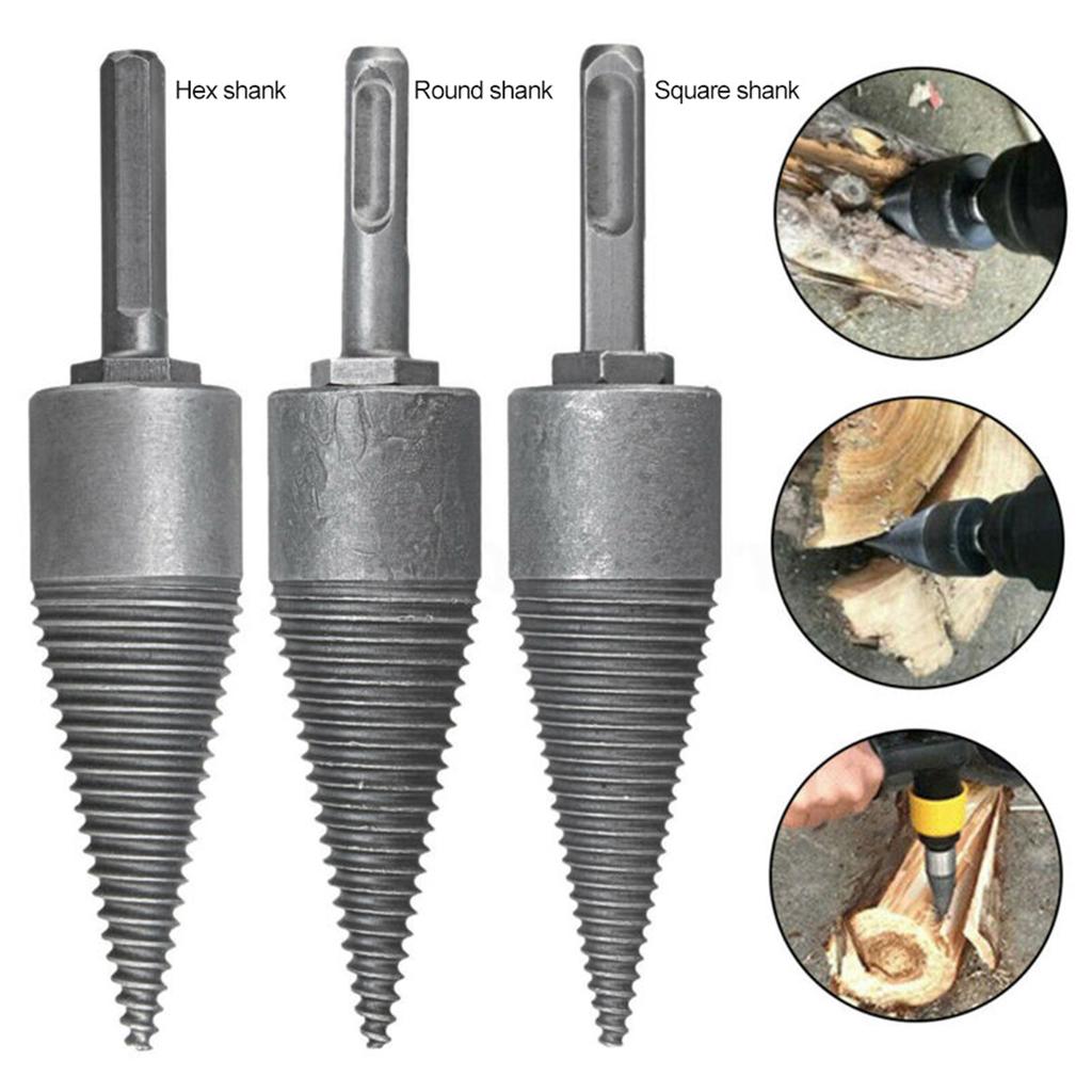 Log Wood Splitting Electric Hammer Drill Bit Splitter Cone Firewood Split
