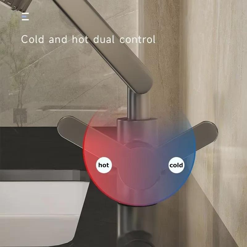 Rotating Faucet Robotic Arm Dual-mode Universal Hot and Cold Household Washbasin Sink Washbasin Kitchen Bathroom