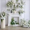 White Wedding Floral Art Wall Hanging Decoration - Artificial Flowers for Outdoor Event and Ceremony Background Arrangement