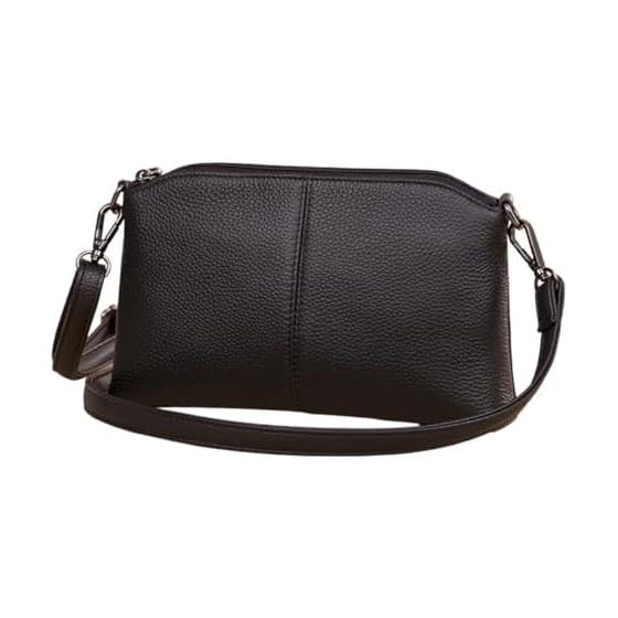 

[Happy RURU] Shoulder bag for women, crossbody, small, lightweight, genuine leather, black, leather, shoulder bag, mini smartphone shoulder, one