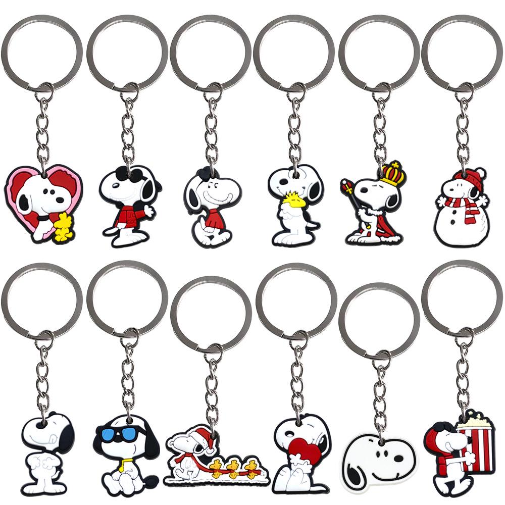 Snoopy Cartoon Keychain Series - PVC Soft Rubber Bag Pendant