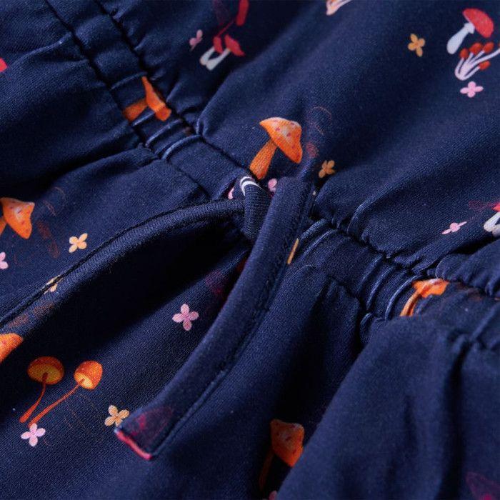 Robe bébé fille - vidaXL - Taille 104 - Imprimé champignons - Manches longues - Cordon de serrage