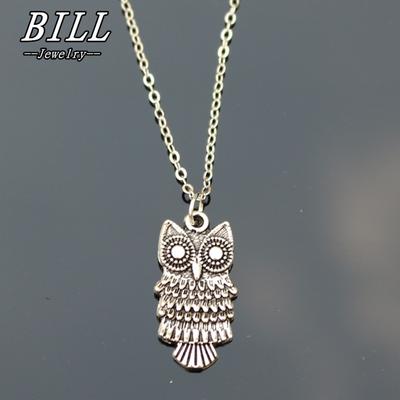 Nuovi Collane Retro Gufo Bijoux Collari Per Donne Collana con Ciondolo Animale Collane con Catena Argento Antico Collari alla Moda