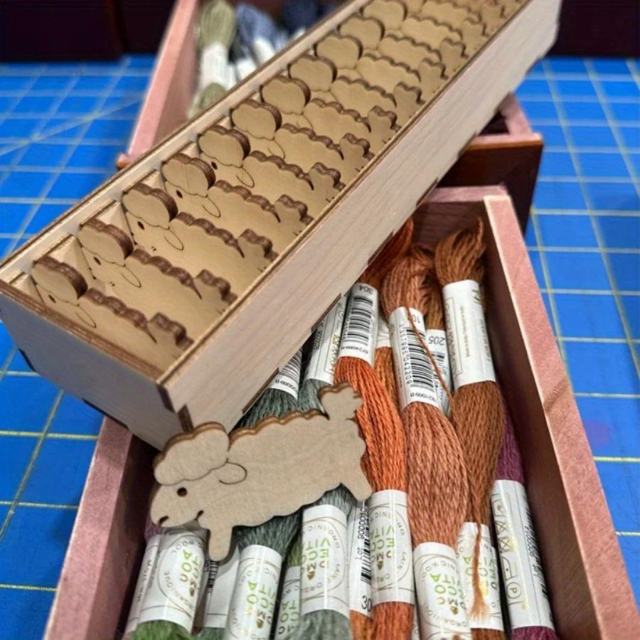 1 Set Rolig Djurspole i Trä, Söt Katt Kreativ Förvaring Bordsdekorationer, Hemvinda, Lämplig för Garnnystan Avslutning