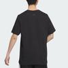 Adidas Casual Round Neck Short Sleeve T-Shirt Unisex Tops Black JI9081