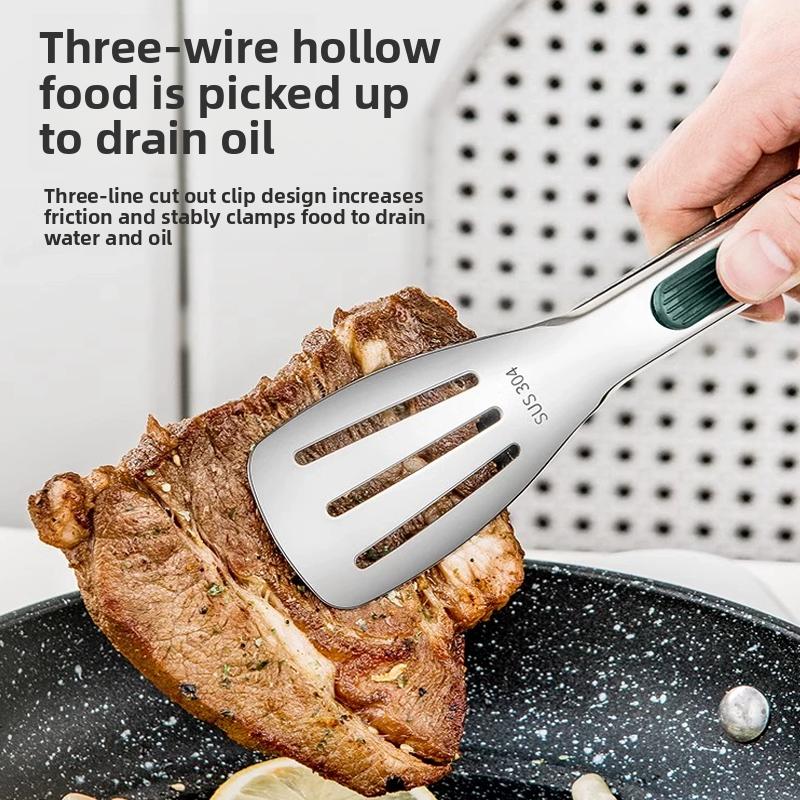 304 stainless steel food clip, anti scald design, easy to clean, barbecue clip, bread, barbecue, salad specific cooking tool