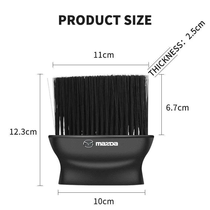 Escova de Limpeza Detalhada para Saída de Ar com Logo de Carro Removedor de Poeira Para Mazda 3 6 Atenza Axela Demio CX3 CX5 MP MS RX8 Acessórios