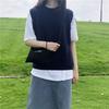 Autumn Round Neck Solid Color Knitted Sweater Vest Women's Vest Autumn Winter