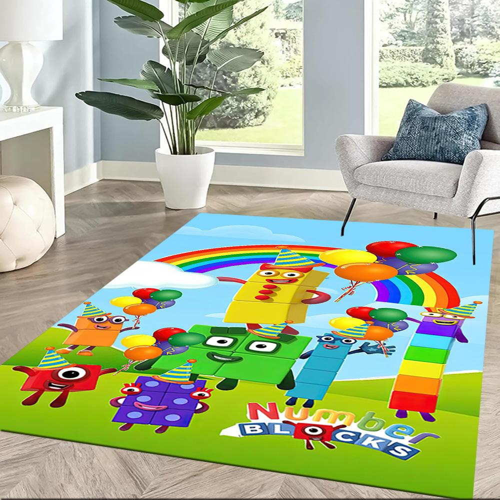 Numberblocks Floor Rug Office Rug Suitable for Hallway Decorate room Playrooms Kitchen Antislip Carpet Anime Office Decor