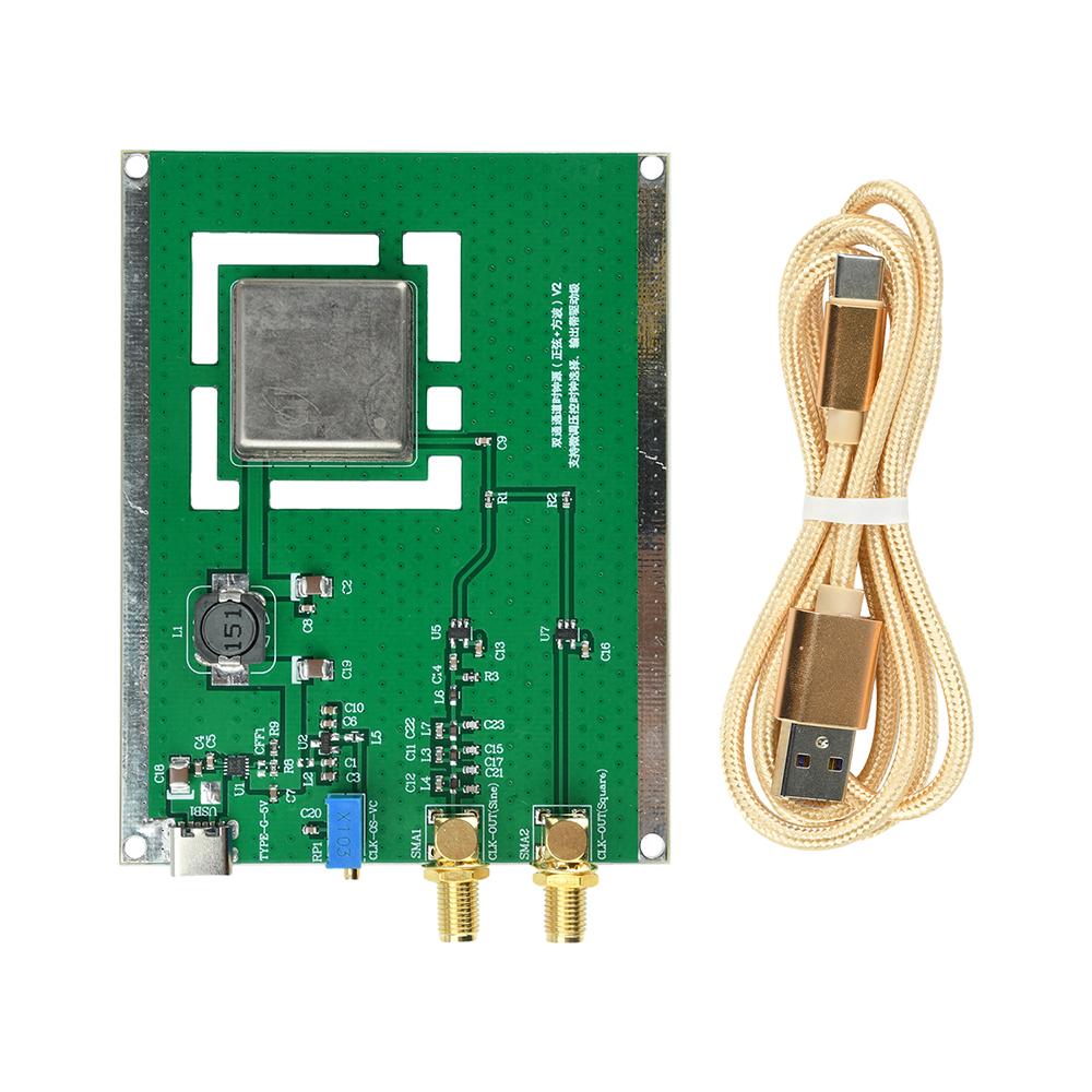 

10MHz Sinewave Output OCXO Board Frequency Standard with Shell and Type-C Cable Stable Constant Temperature Crystal Oscillator