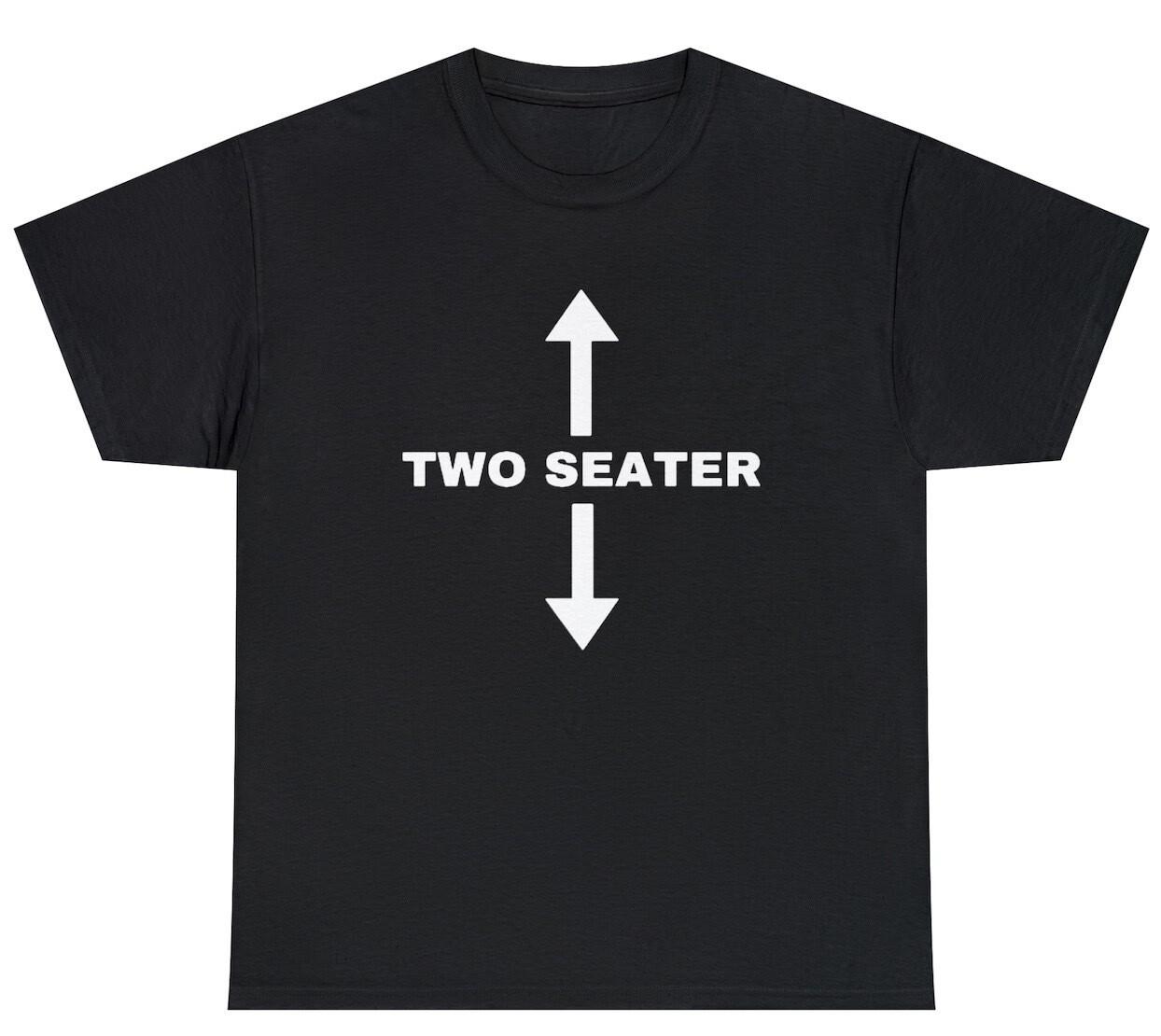 Mens Two Seater Arrows T Shirt Funny Sarcastic Adult Humor Gift Tee for Him XXL