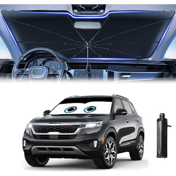 Windshield Sun Shade Eyes Umbrella For Car Front Window Sun Visor For Windshield 2025 Car Summer Accessories 100% Blackout Protect Interior From Sun