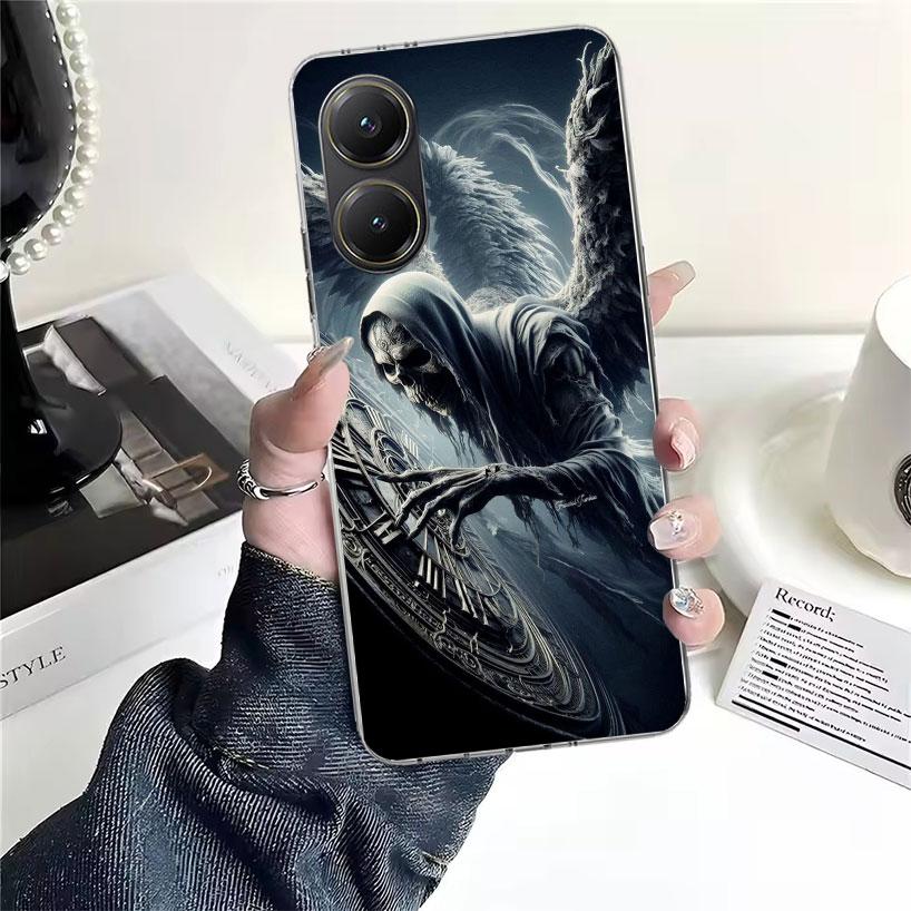 Death Grim Reaper Skull Scythe Soft Phone Case For Xiaomi Redmi 15C 15 13C 13 Poco X5 X6 X7 F7 Ultra M7 12C 12 10 10C 9C 9A 9T 9