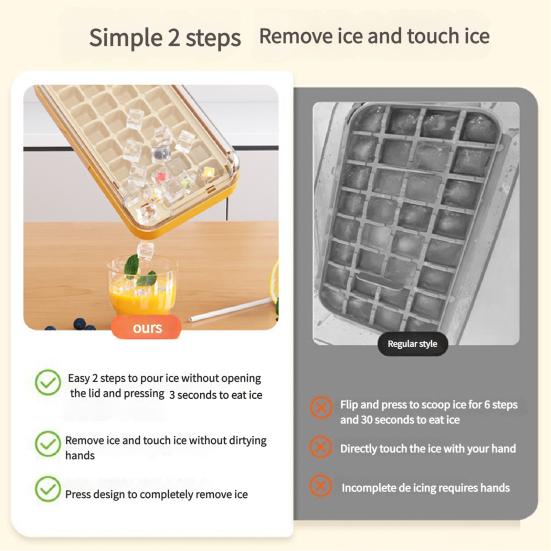 Pressemitteilung zur Eiswürfelschale BPA-freier, lebensmittelechter Eiswürfelbereiter Große Kapazität Platzsparende, stapelbare Eisform