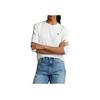 Polo Ralph Lauren Solid Logo Embroidered Crew Neck Knit Long Sleeve T-Shirt Women Tops White WMPOKNINCU20696-100