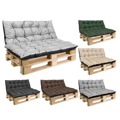 2 Cuscini da giardino impermeabili per panca o altalena con lacci legati, vari colori